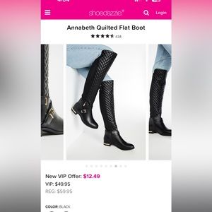 Shoe Dazzle Annabeth Quilted Riding Style Boots